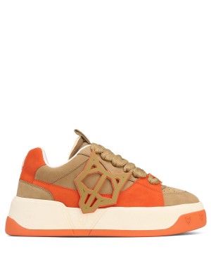 Naked Wolfe Kosa Sneakers Herre Khaki Oransje Hvite | AHG6527VJ