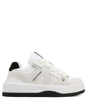 Naked Wolfe Skating Semsket Skinn Sneakers Dame Hvite Grå | DPM4851RB