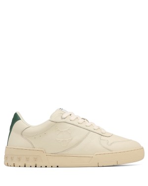 Naked Wolfe Sorter-R Lær Sneakers Herre Beige Grønn | VOT7167AM