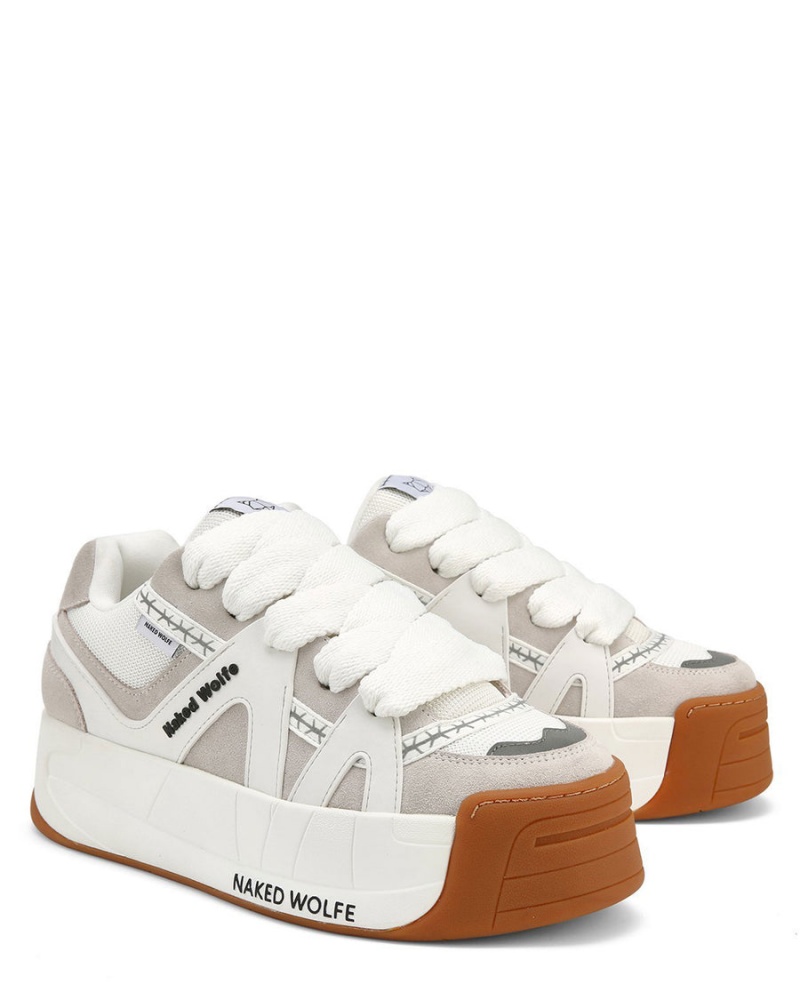 Naked Wolfe Badesandaler Sneakers Herre Hvite | LFJ1478LT