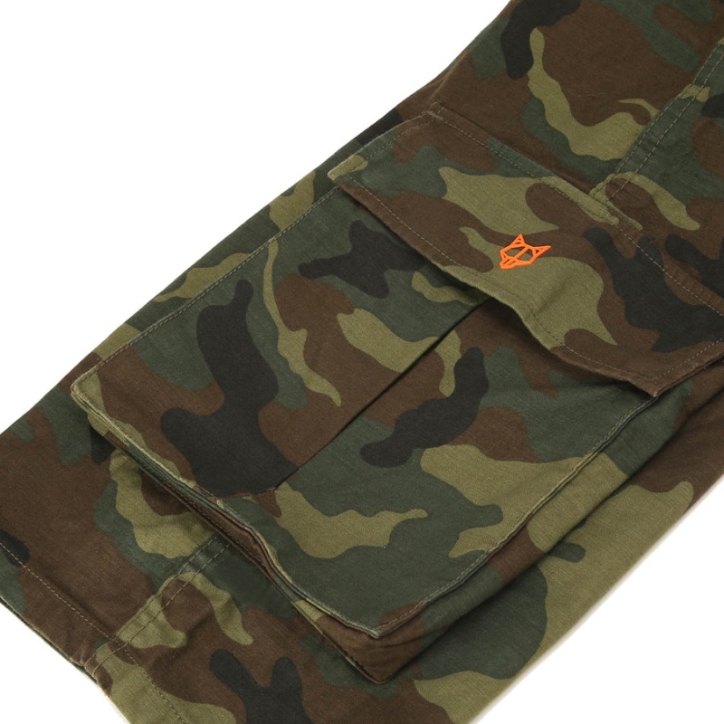 Naked Wolfe Baggy Pocket Cargo Logo Bukse Herre Grønn Svarte | HGE4394UZ