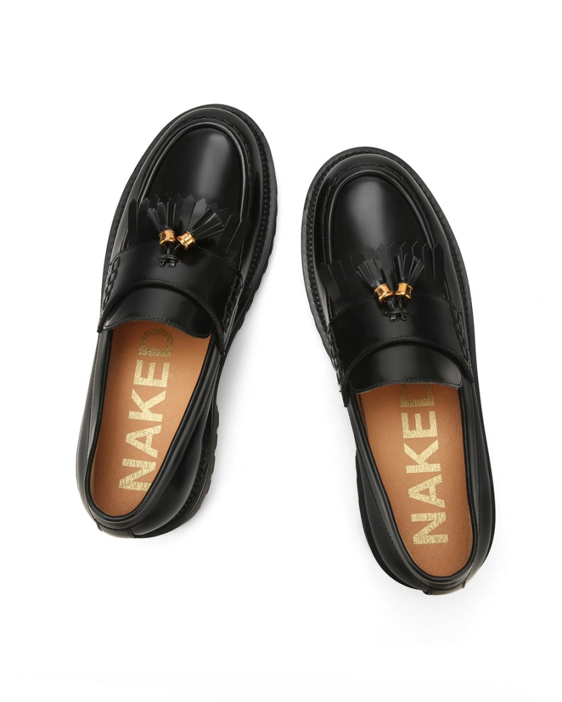 Naked Wolfe Banter Box Lær Loafers Herre Svarte | HXY8440RO