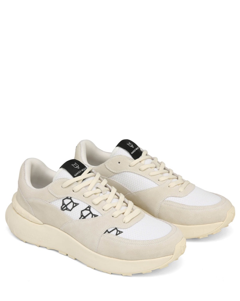 Naked Wolfe Dart Semsket Skinn Sneakers Herre Grå Hvite | RVS3728JF