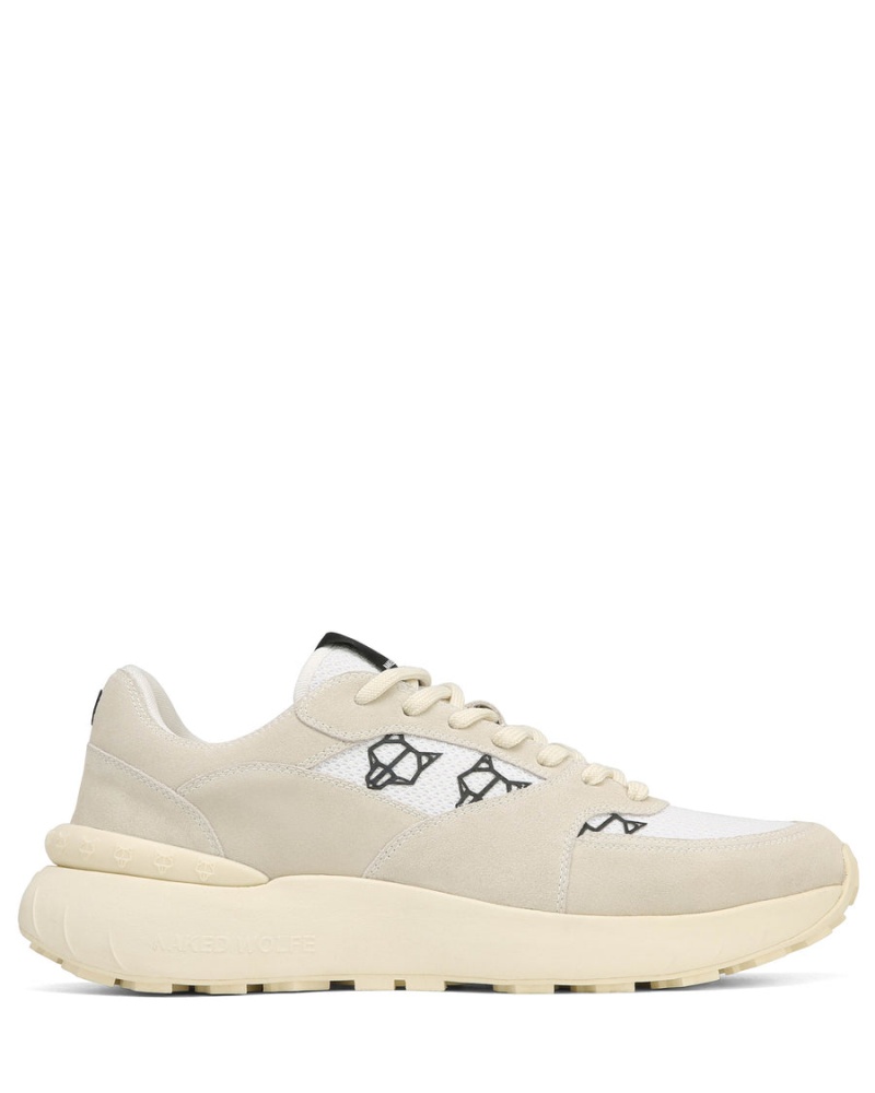 Naked Wolfe Dart Semsket Skinn Sneakers Herre Grå Hvite | RVS3728JF