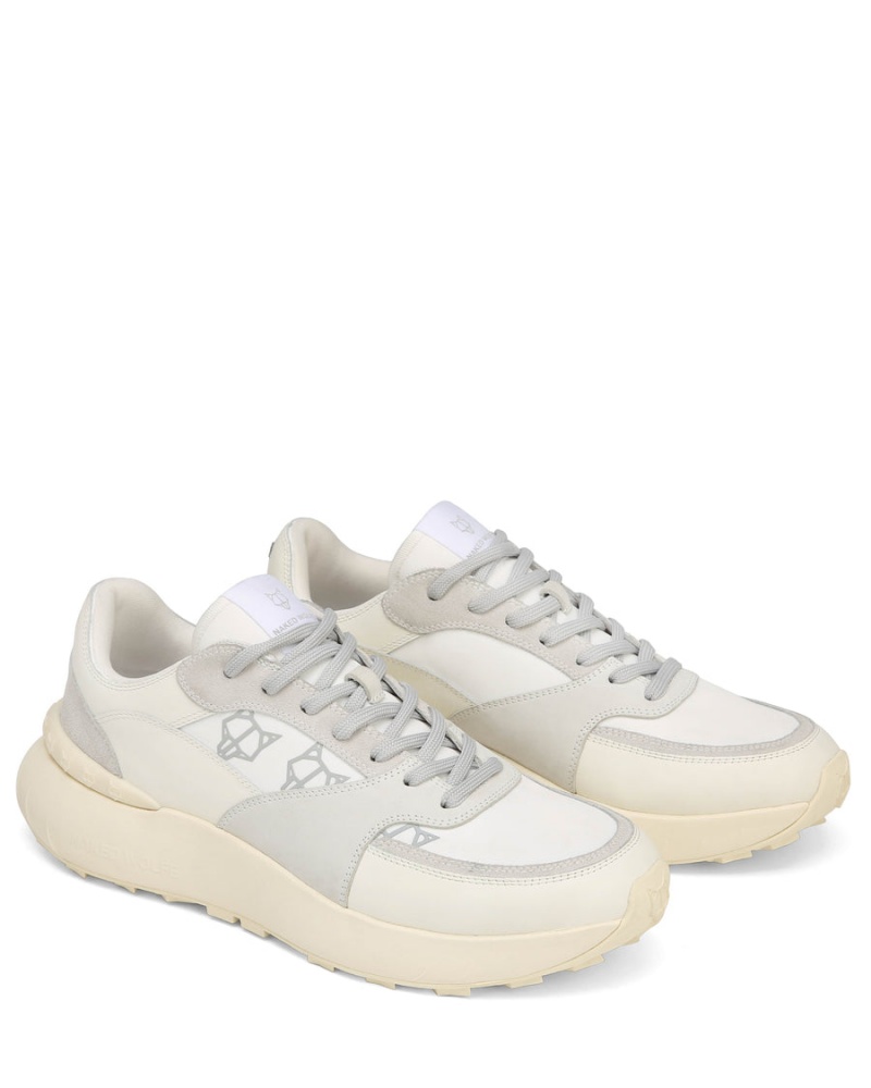 Naked Wolfe Dart Semsket Skinn Sneakers Herre Hvite Grå | WPZ3022IP