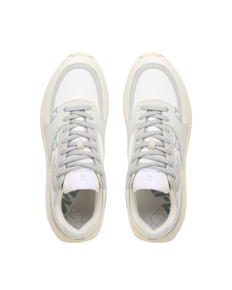 Naked Wolfe Dart Semsket Skinn Sneakers Herre Hvite Grå | WPZ3022IP