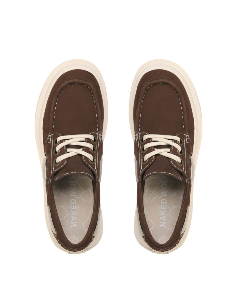 Naked Wolfe Dock Loafers Herre Brune Hvite | AFI7839EK