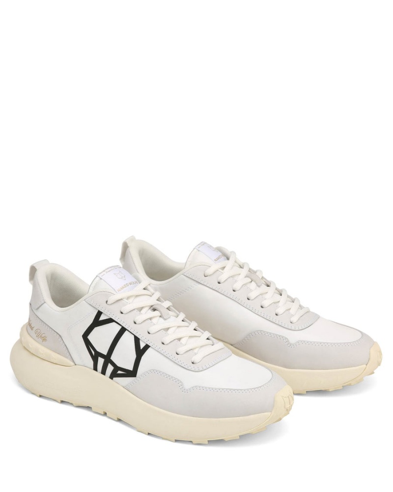 Naked Wolfe Doubt Nylon Sneakers Herre Hvite | VWN7846ZQ