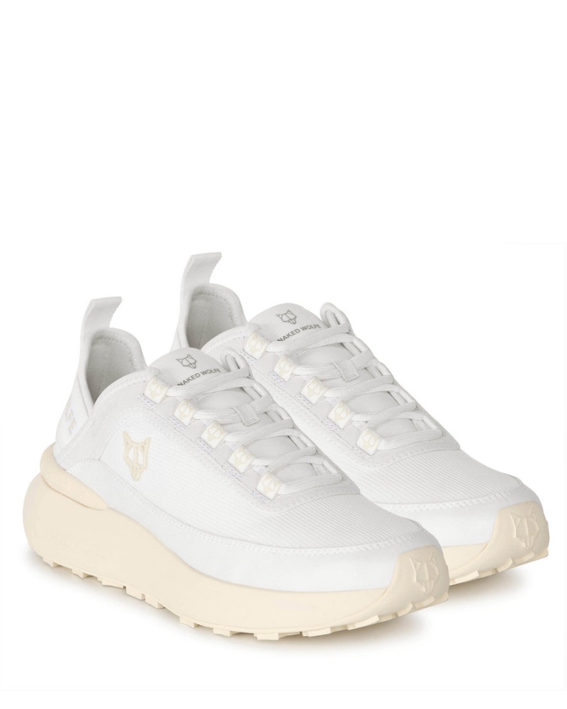 Naked Wolfe Drip Nylon Sneakers Herre Hvite | CDL2518UA