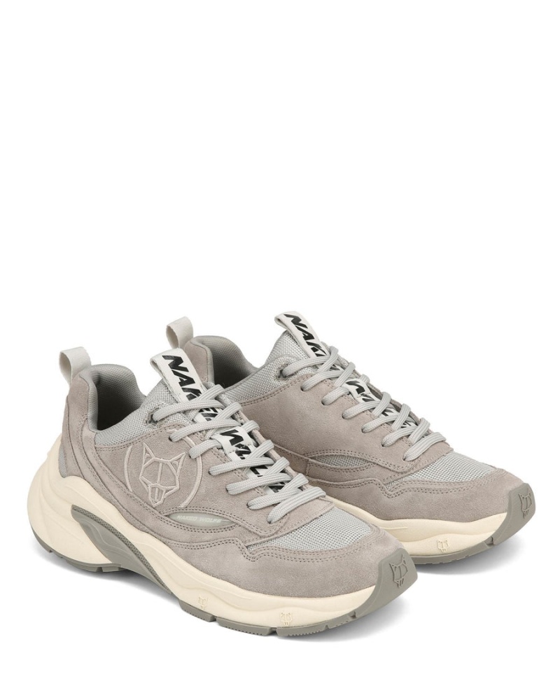 Naked Wolfe Fox Semsket Skinn Sneakers Herre Grå | GFG1278DU