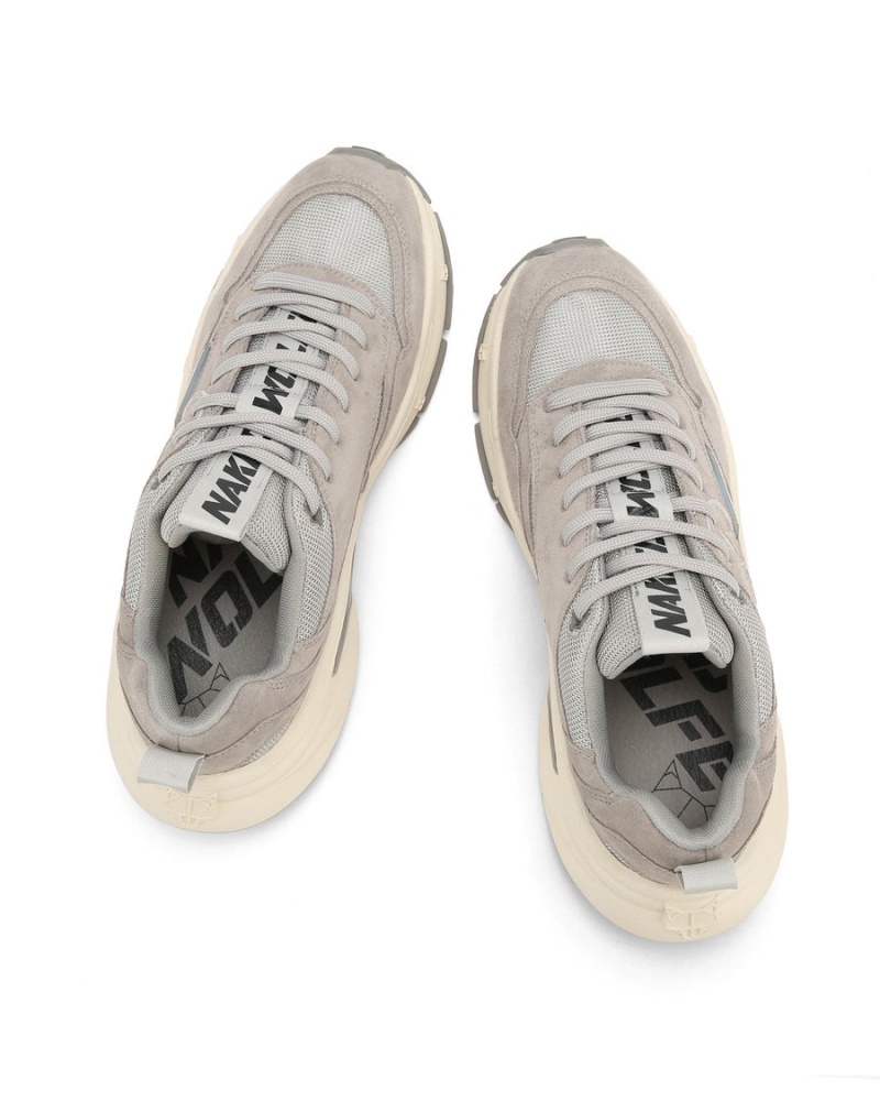 Naked Wolfe Fox Semsket Skinn Sneakers Herre Grå | GFG1278DU