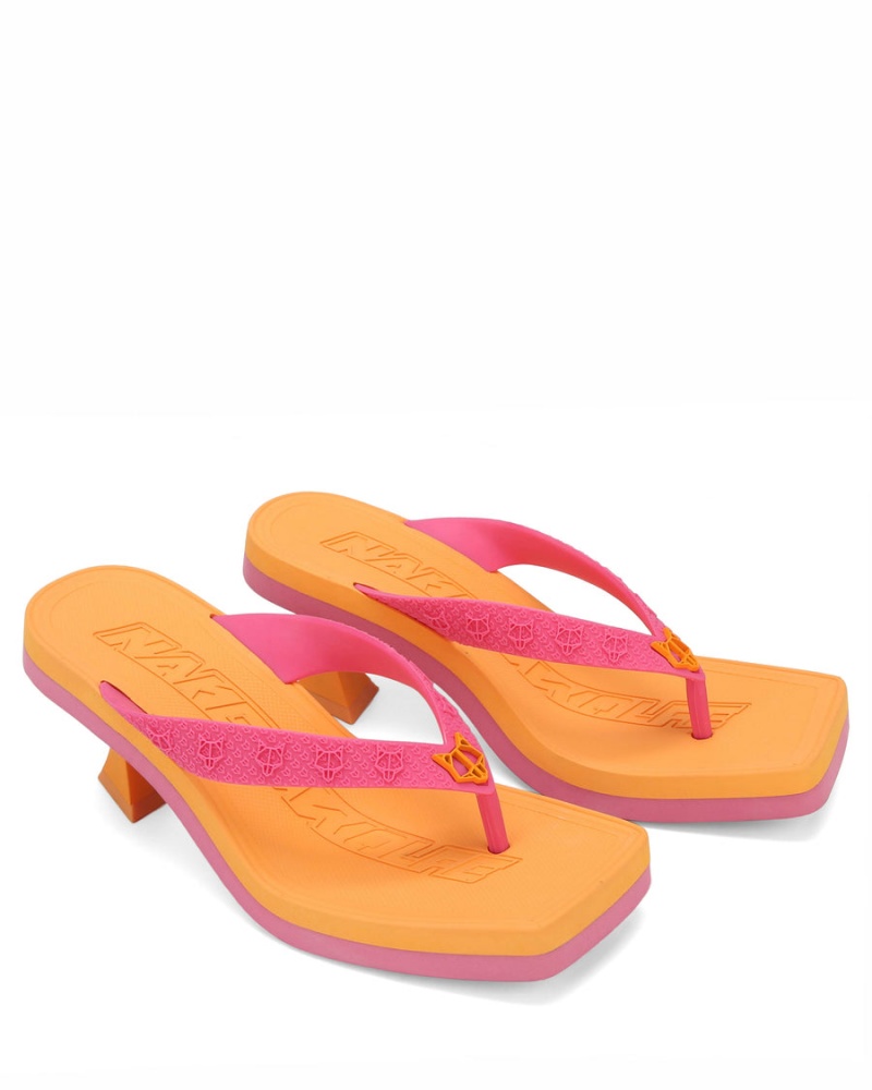 Naked Wolfe Foxy Sandaler med Hæl Dame Rosa Oransje | WYM2293GL