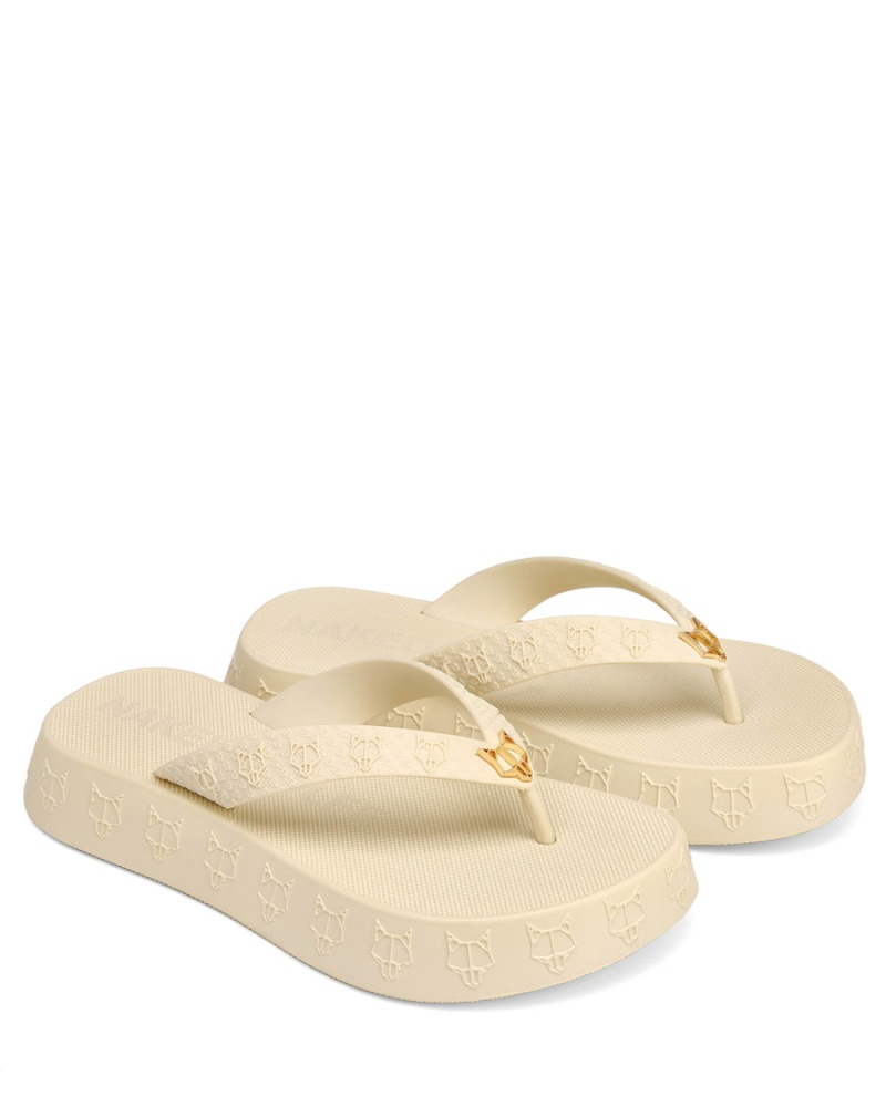 Naked Wolfe Holiday Sandaler Dame Beige Hvite | YLD6344YV