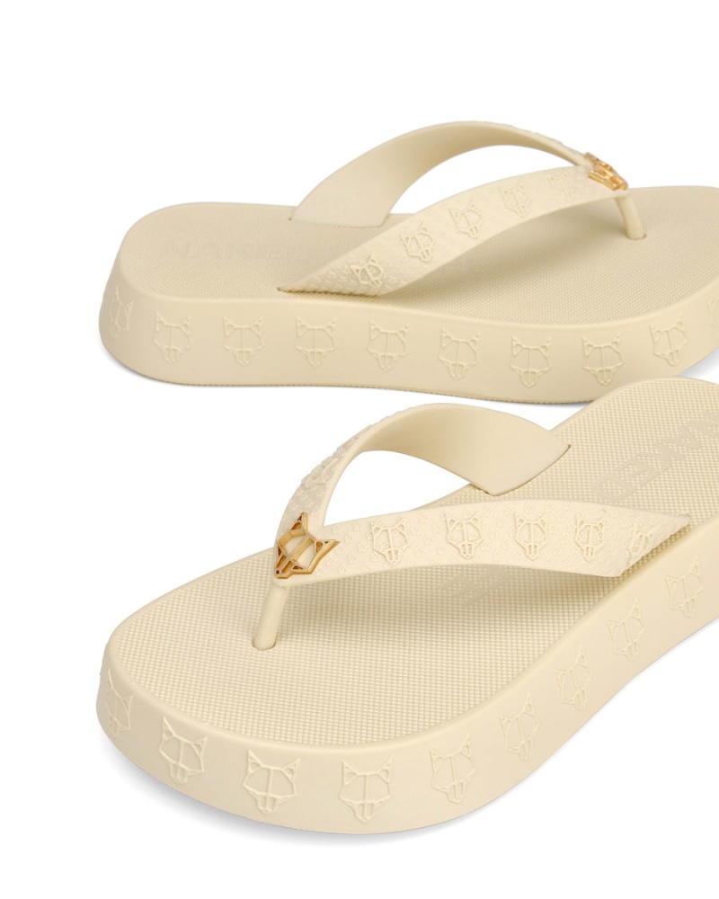 Naked Wolfe Holiday Sandaler Dame Beige Hvite | YLD6344YV