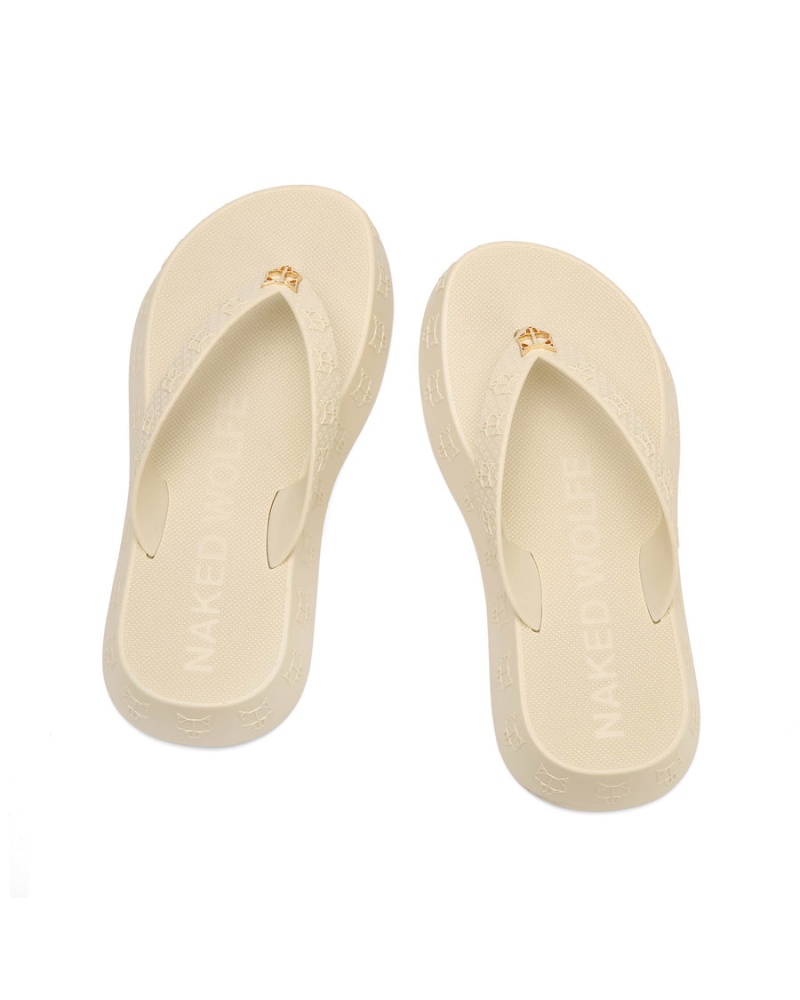 Naked Wolfe Holiday Sandaler Dame Beige Hvite | YLD6344YV