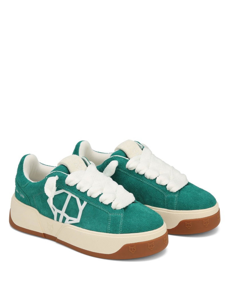 Naked Wolfe Kray Hairy Cow Semsket Skinn Sneakers Herre Grønn | NJP8763US