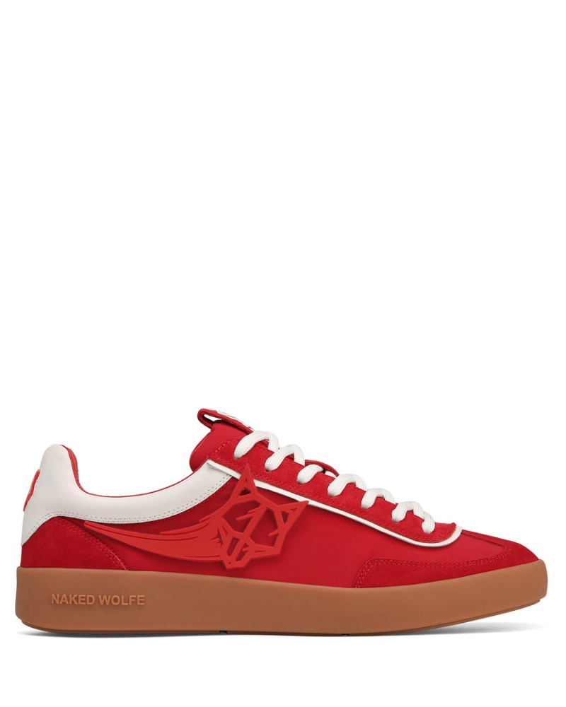 Naked Wolfe Palm Nylon Sneakers Herre Rød | KBA7183LV