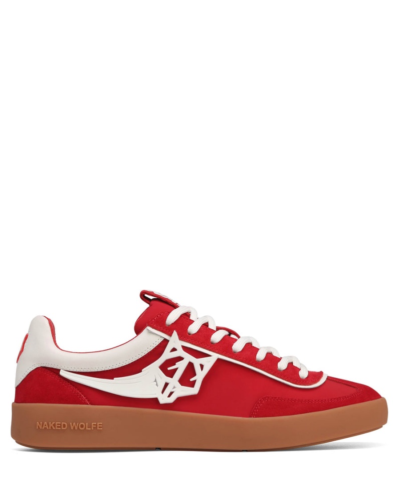 Naked Wolfe Palm Nylon Sneakers Herre Rød | KBA7183LV