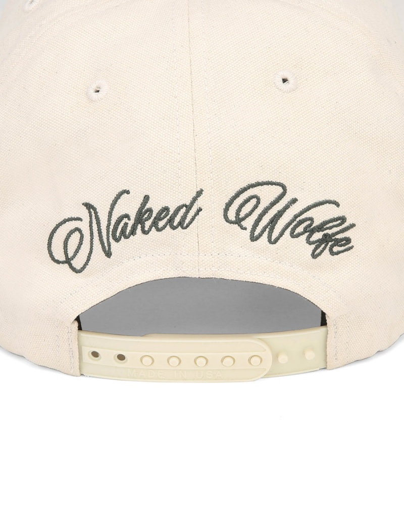 Naked Wolfe Signature Unconstructed Caps Herre Beige Hvite Grønn | TGH1127VF