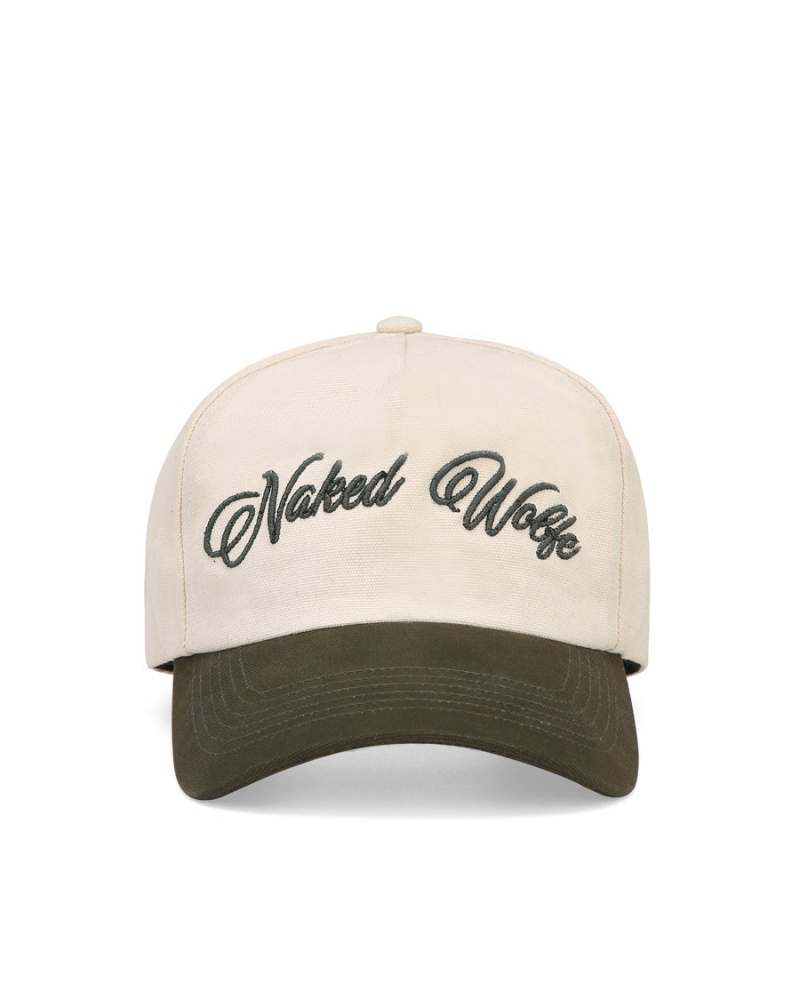 Naked Wolfe Signature Unconstructed Caps Dame Beige Hvite Grønn | XWY2651BY