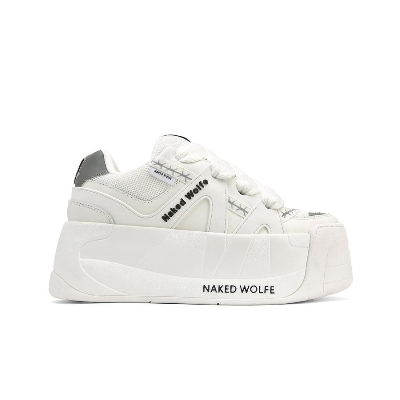 Naked Wolfe Slider Sneakers Dame Hvite | BAI8196QQ