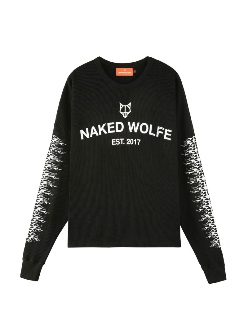 Naked Wolfe Thermal Gensere Herre Svarte | QCW5567NK