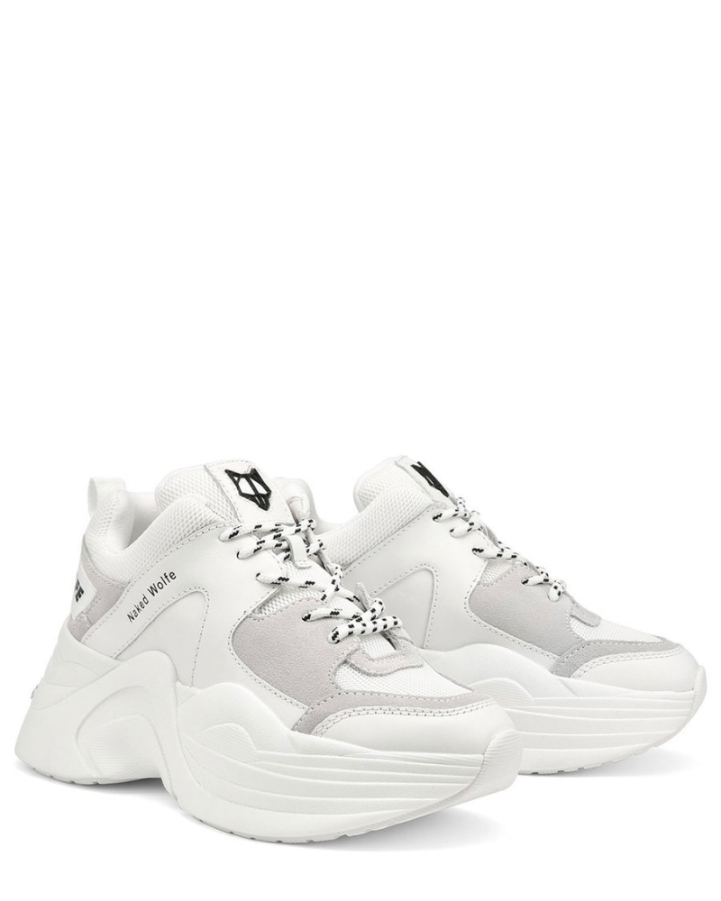 Naked Wolfe Track Sneakers Dame Hvite | SKI2392VI