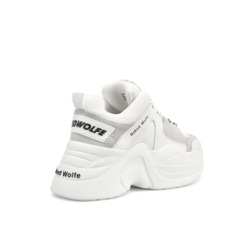 Naked Wolfe Track Sneakers Dame Hvite | SKI2392VI