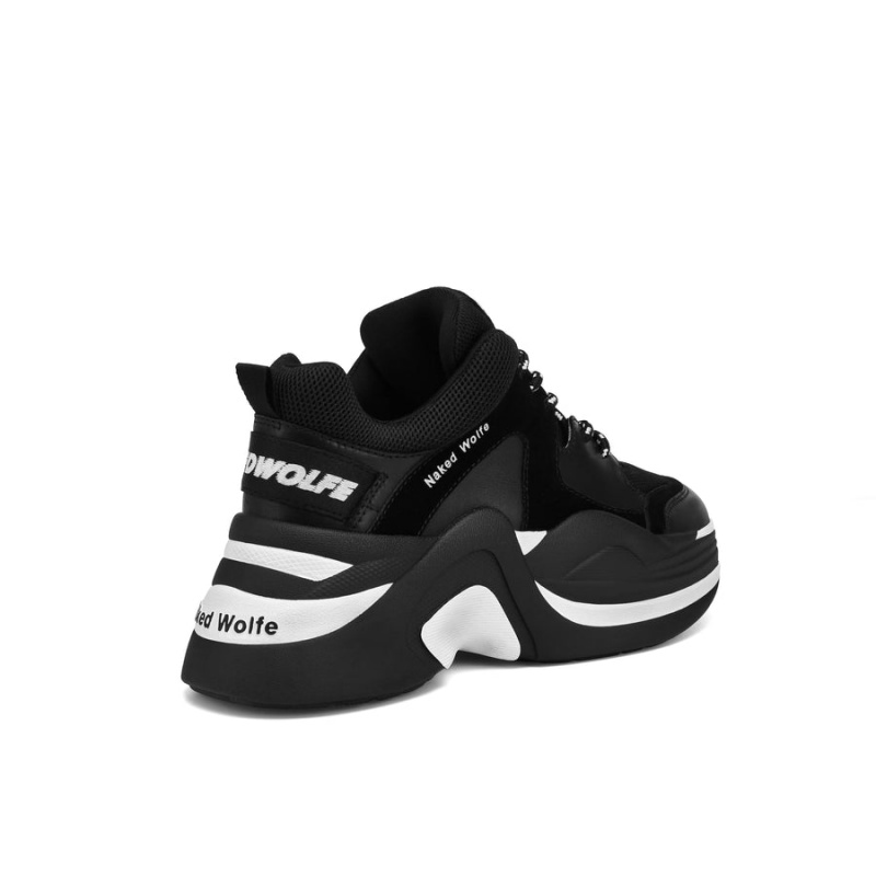 Naked Wolfe Track Sneakers Dame Svarte Hvite | VXI2348EZ