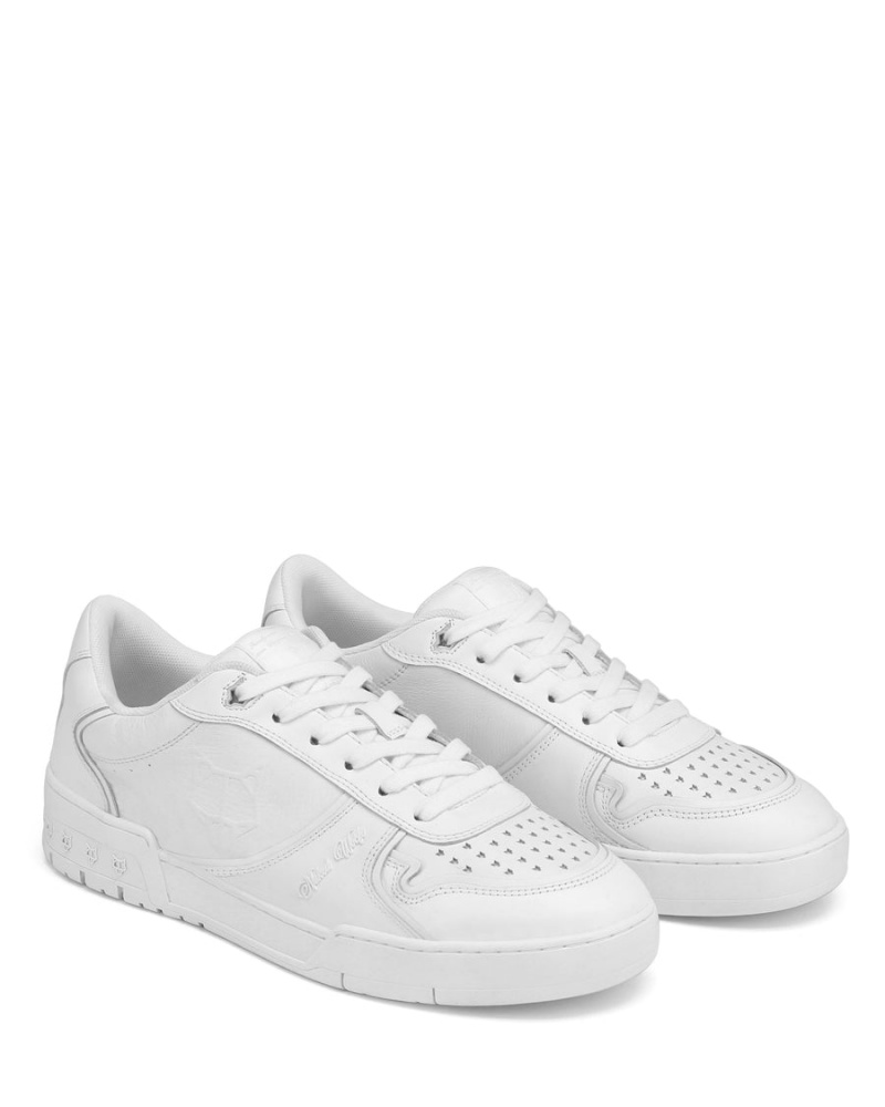 Naked Wolfe Transmission Lær Sneakers Herre Hvite | WVV7915SJ