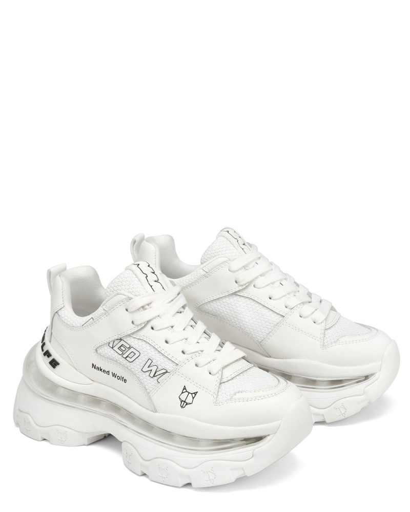 Naked Wolfe Vind Sneakers Dame Hvite | GJS632XJ