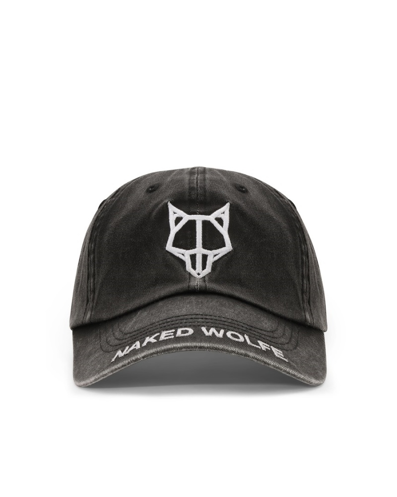 Naked Wolfe Washed Baseball Caps Herre Svarte | OSS9933YA